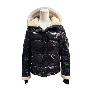 GUC S13/Shine Collection Glossy Black Sherpa-Lined Puffer Jacket (S/M)